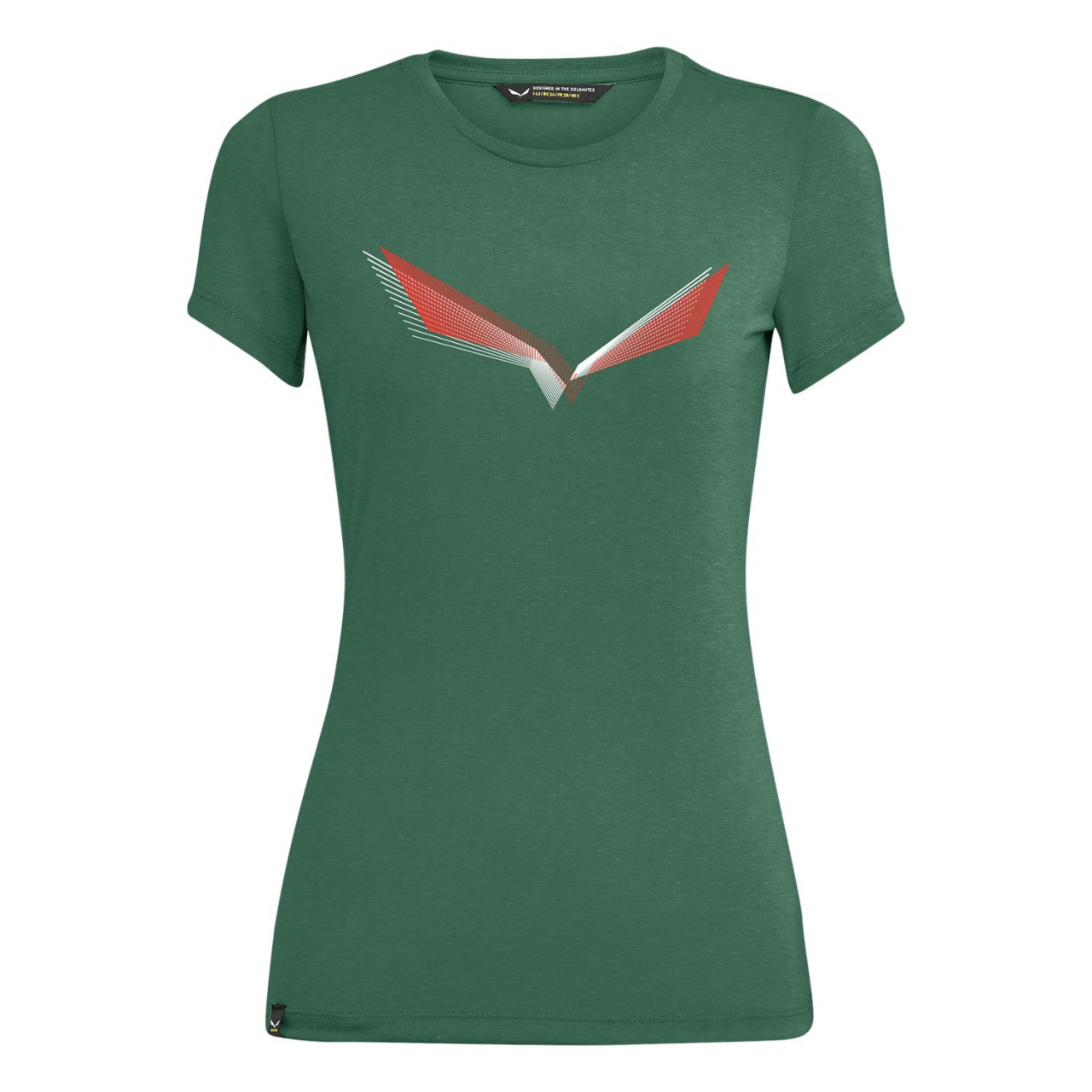 Salewa Women's Lines Graphic Dry T-Shirts Green QSW-476832